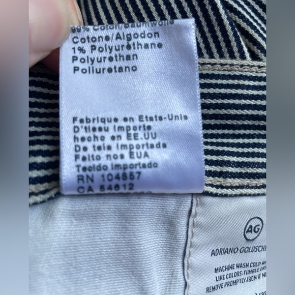 New AG Adriano Goldschmied Men Stripped The Dylan Slim Skinny Jean Pants Size 32 - Picture 8 of 9